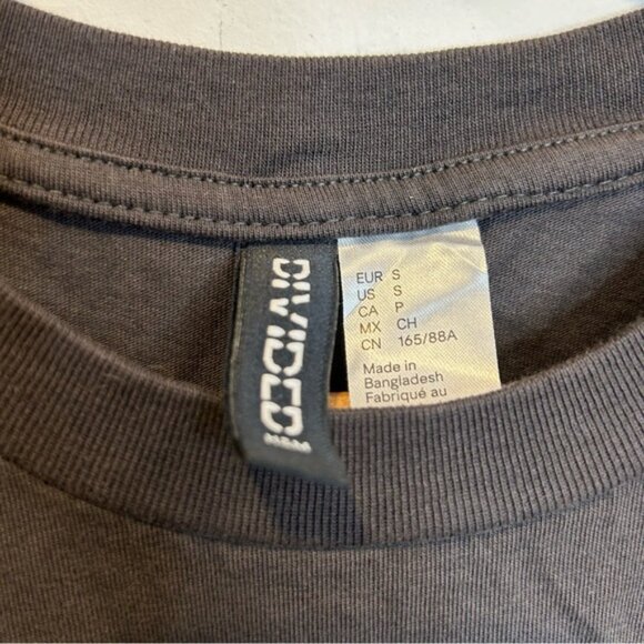 H&M Divided Sleeveless Jersey Mini Tee Shirt Dress Dark Grey - Picture 5 of 6